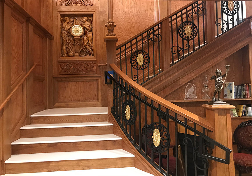 The St. Augustine Shipwreck Museum & Gallery’s Titanic Tribute exhibit features a replica of the doomed ship’s iconic staircase.